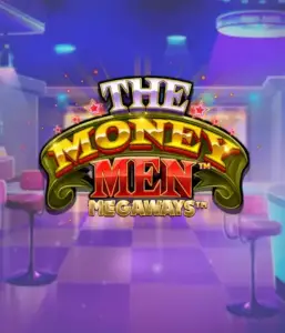 Изображение игрового автомата The Money Men Megaways от Pragmatic Play, демонстрирующее динамичный городской пейзаж с элементами хип-хоп культуры. На переднем плане расположены символы слота: золотые украшения, крутые автомобили и персонажи, исполняющие рэп жесты, формирующие атмосферу настоящего хип-хоп приключения. Название слота The Money Men Megaways находится в верхней части изображения, акцентируя тематику и стиль игры.